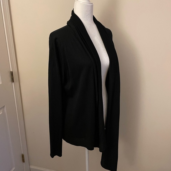 Eileen Fisher Silk Knit Asymmetrical Cardigan - Picture 3 of 10